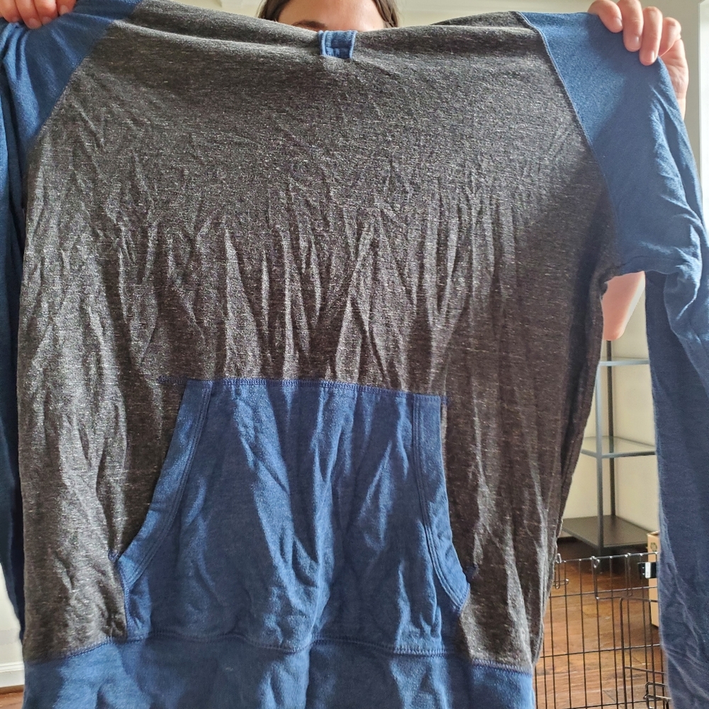 Baseball tee with hood